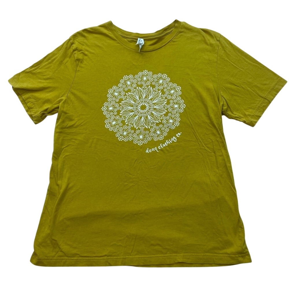 Boho Mandala Graphic Tee XL Mustard Bella‎ Canvas Dean Shirt